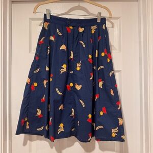Modcloth Working for the Long Weekend Navy A-Line Skirt